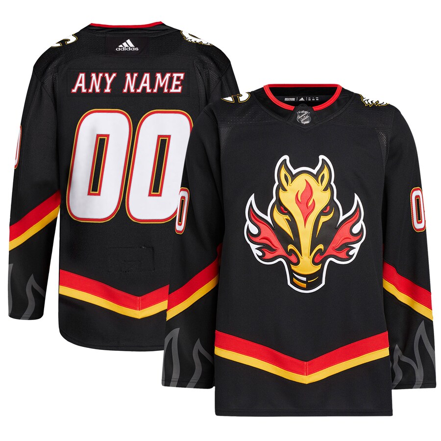 Men's Calgary Flames adidas Black Alternate Primegreen Authentic Pro Custom Jersey - Jersey