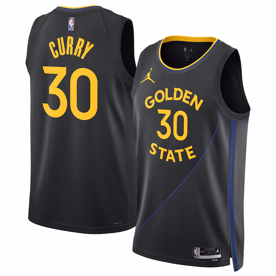 Unisex Golden State Warriors Stephen Curry Jordan Brand Black 2024/25 Swingman Jersey - Statement Edition - Jersey