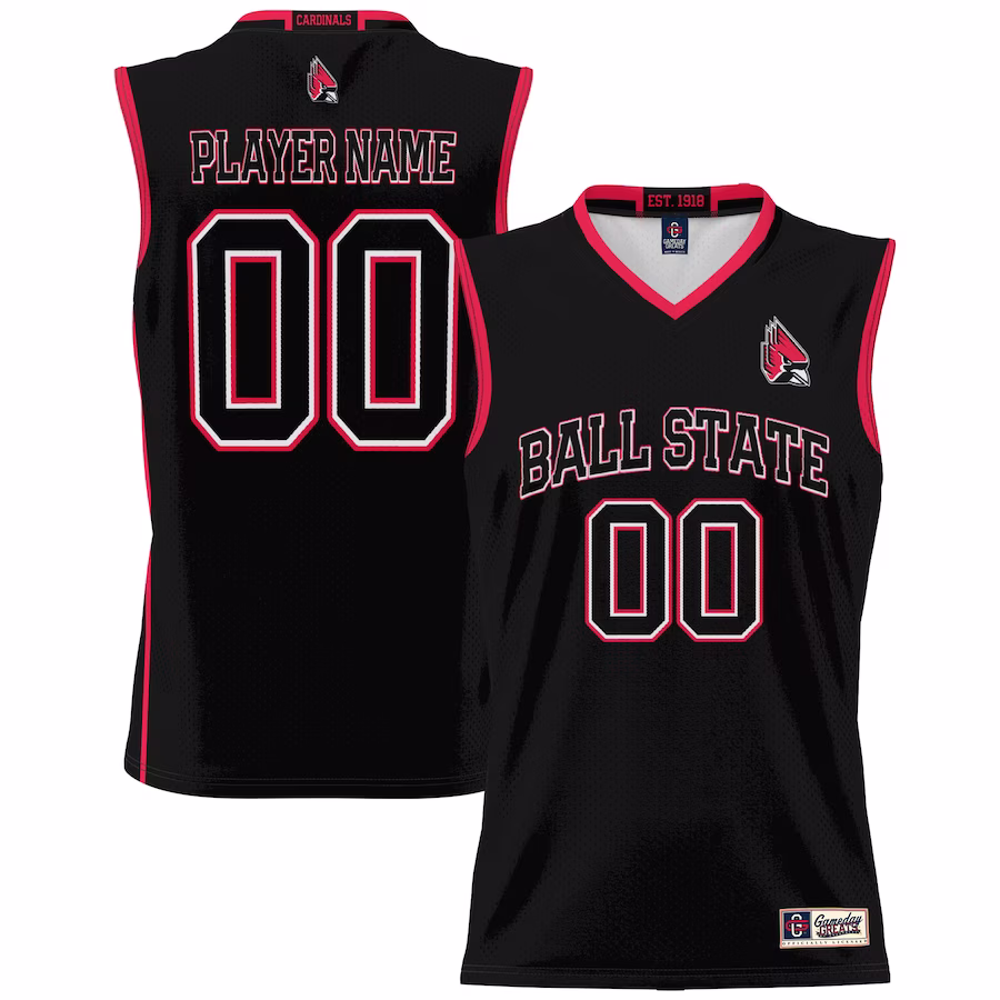 Ball State Cardinals GameDay Greats Youth NIL Pick-A-Player Lightweight Basketball Jersey - Black - Jersey