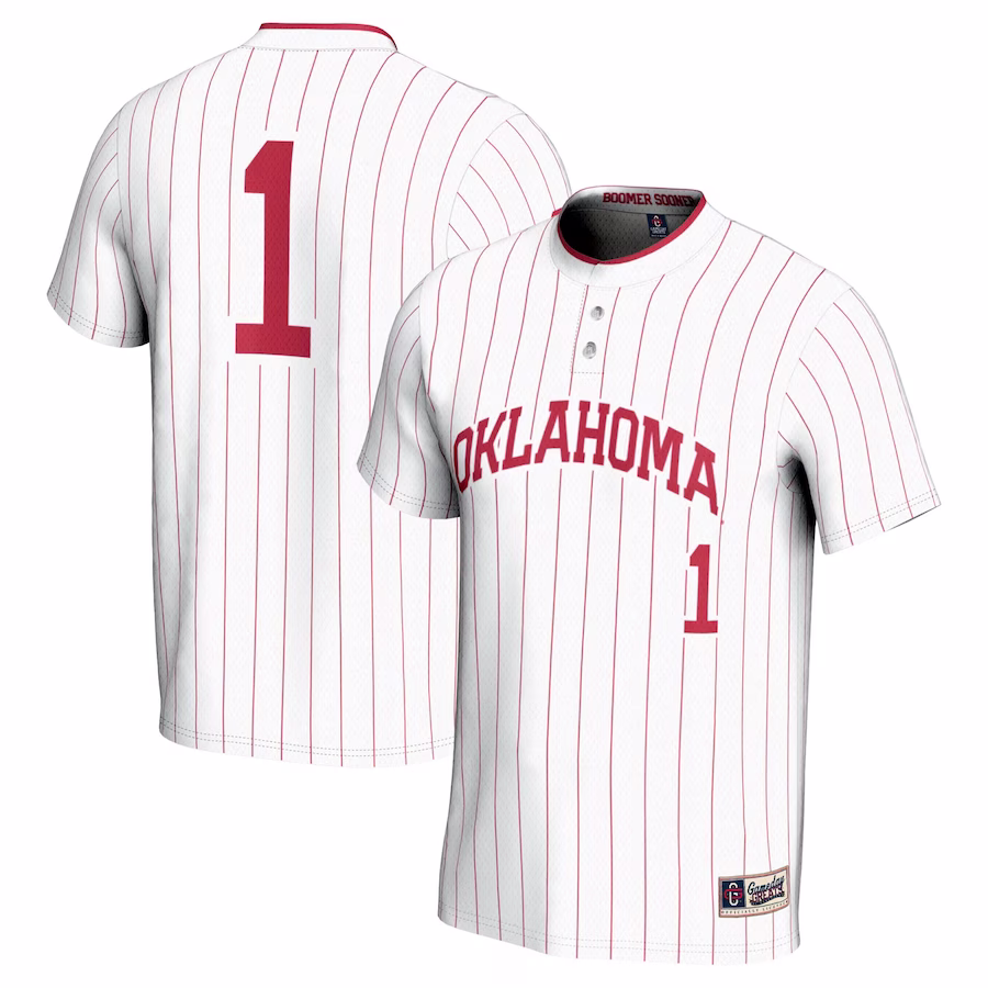 #1 Oklahoma Sooners GameDay Greats Youth Lightweight Softball Jersey - White - Jersey