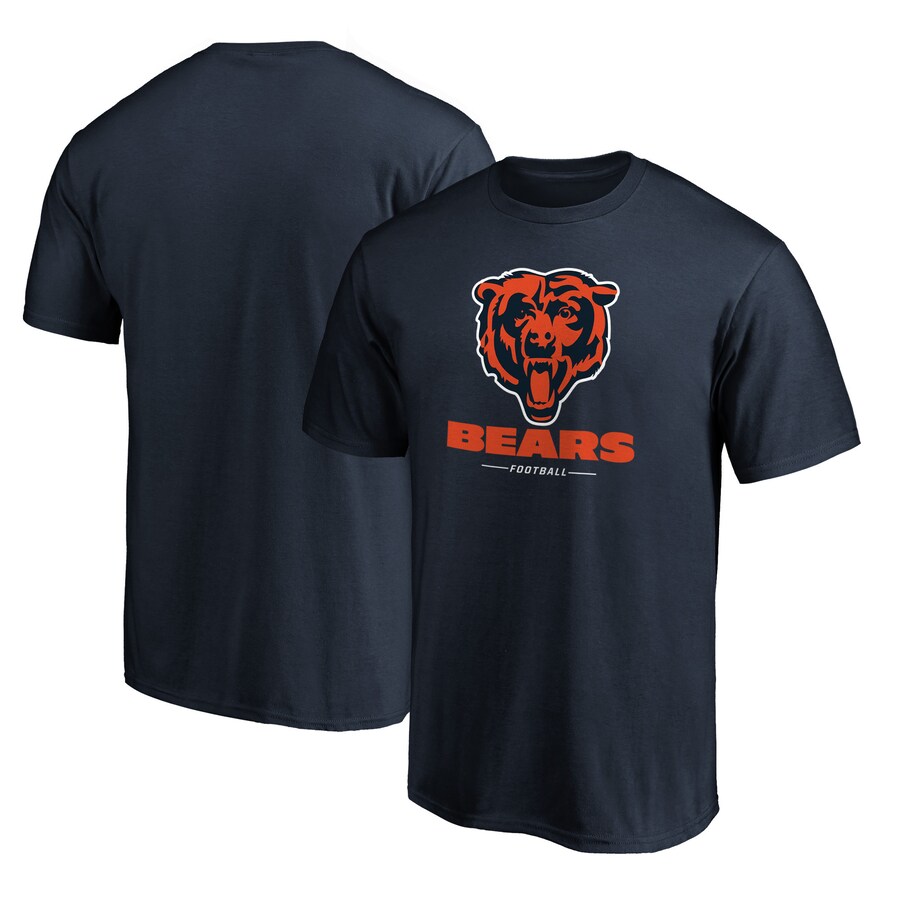 Men's Chicago Bears  Navy Team Lockup T-Shirt - Jersey