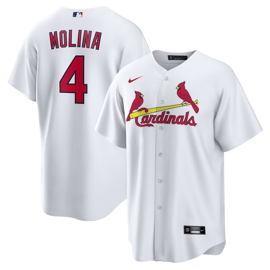 Men's St. Louis Cardinals Yadier Molina Nike White Home Replica Player Name Jersey - Jersey