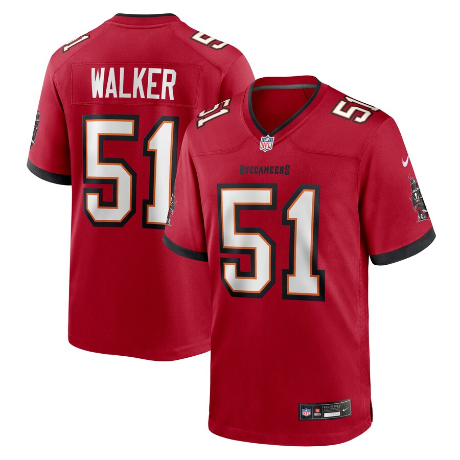 Men's Tampa Bay Buccaneers David Walker Nike Red Team Game Jersey - Jersey