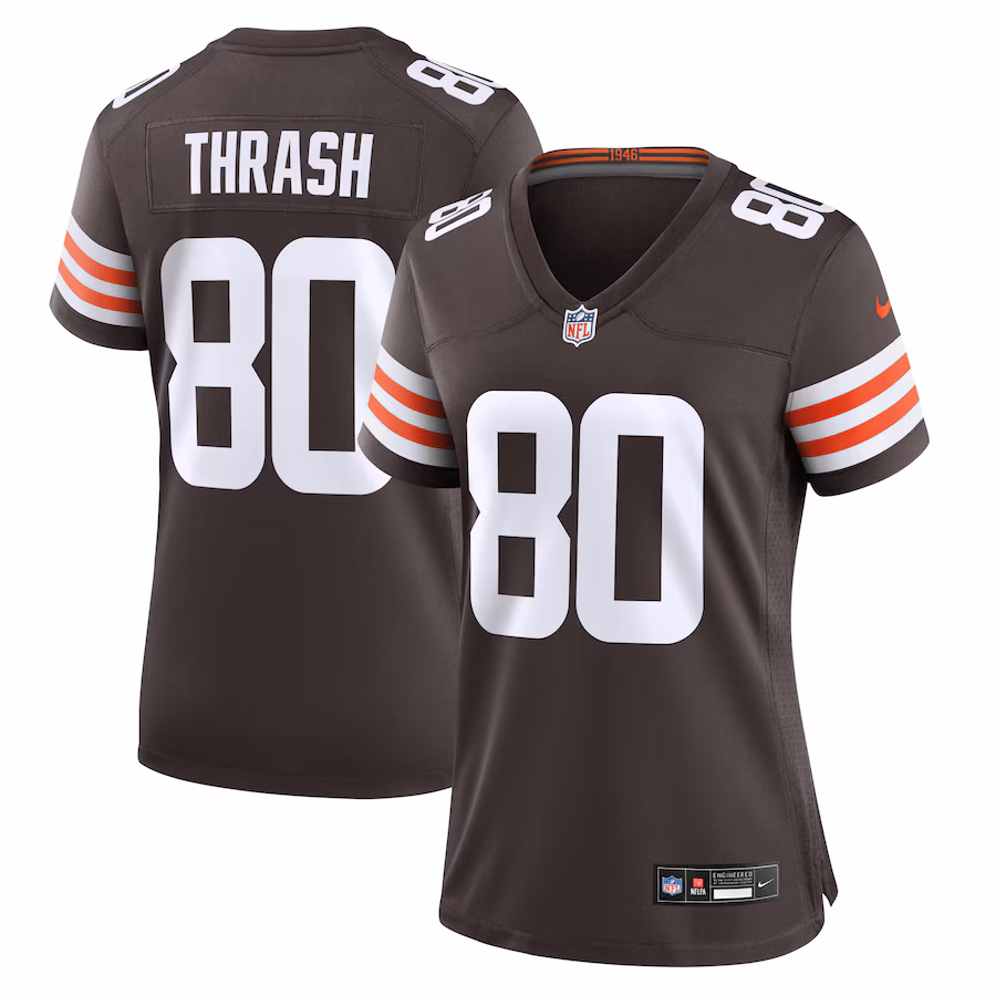 Women's Cleveland Browns Jamari Thrash Nike Brown Game Jersey - Jersey