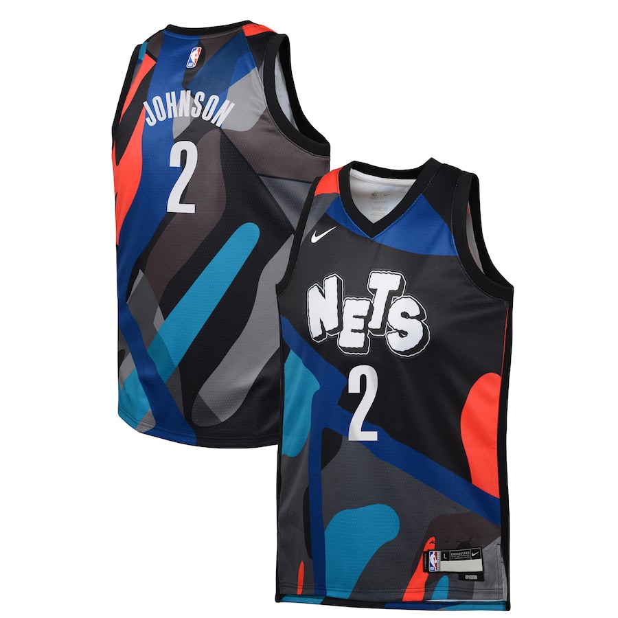 Youth Brooklyn Nets Cameron Johnson Nike Black  Swingman Replica Jersey - City Edition - Jersey