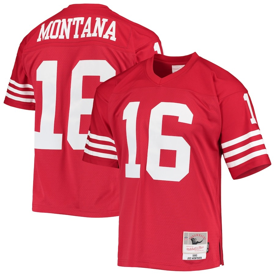 Men's San Francisco 49ers Joe Montana Mitchell & Ness Scarlet Legacy Replica Jersey - Jersey