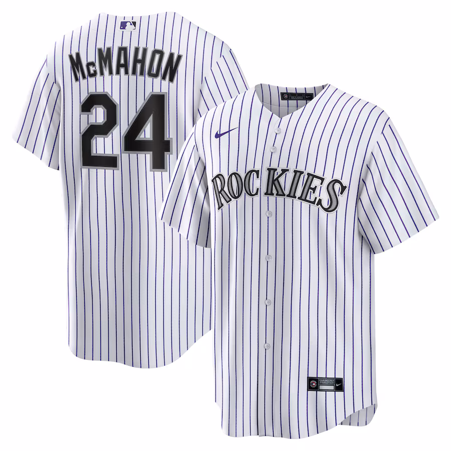 Men's Colorado Rockies Ryan McMahon Nike White Home Replica Player Jersey - Jersey