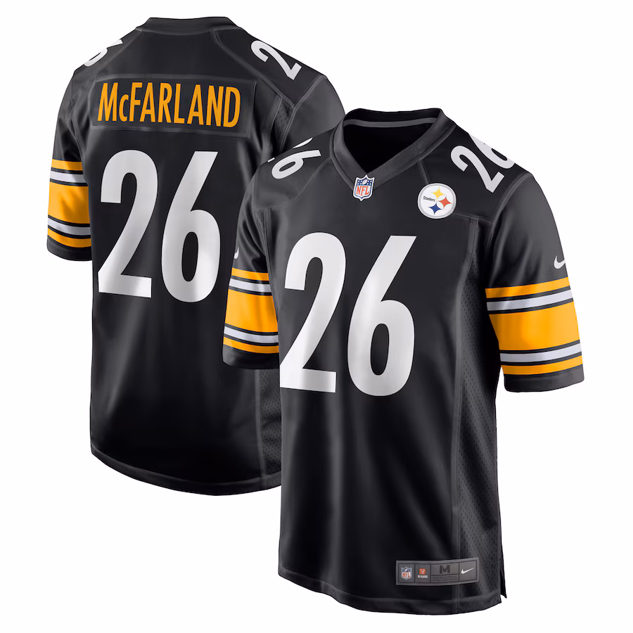 Men's Pittsburgh Steelers Anthony McFarland Jr. Nike Black Game Player Jersey - Jersey
