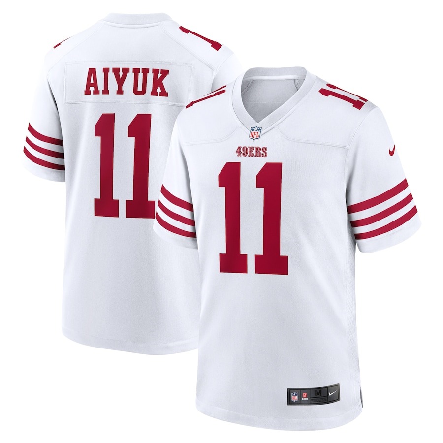 Men's San Francisco 49ers Brandon Aiyuk Nike White Player Game Jersey - Jersey