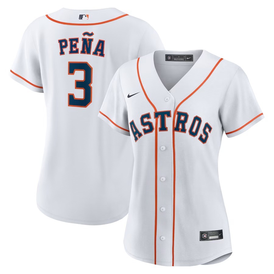 Women's Houston Astros Jeremy Peña Nike White Home Replica Jersey - Jersey