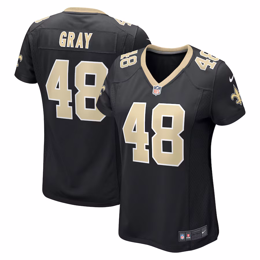 Women's New Orleans Saints J.T. Gray Nike Black Game Jersey - Jersey