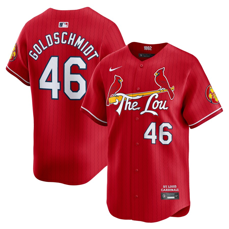 Men's St. Louis Cardinals Paul Goldschmidt Nike Red 2024 City Connect Limited Player Jersey - Jersey