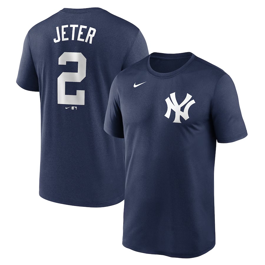 Men's New York Yankees Derek Jeter Nike Navy Legend Name & Number Performance T-Shirt - Jersey