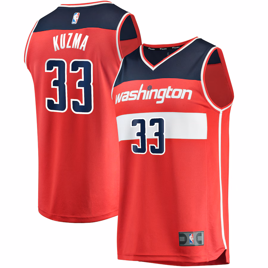 Youth Washington Wizards Kyle Kuzma Fanatics Red 2021/22 Fast Break Replica Jersey - Icon Edition - Jersey