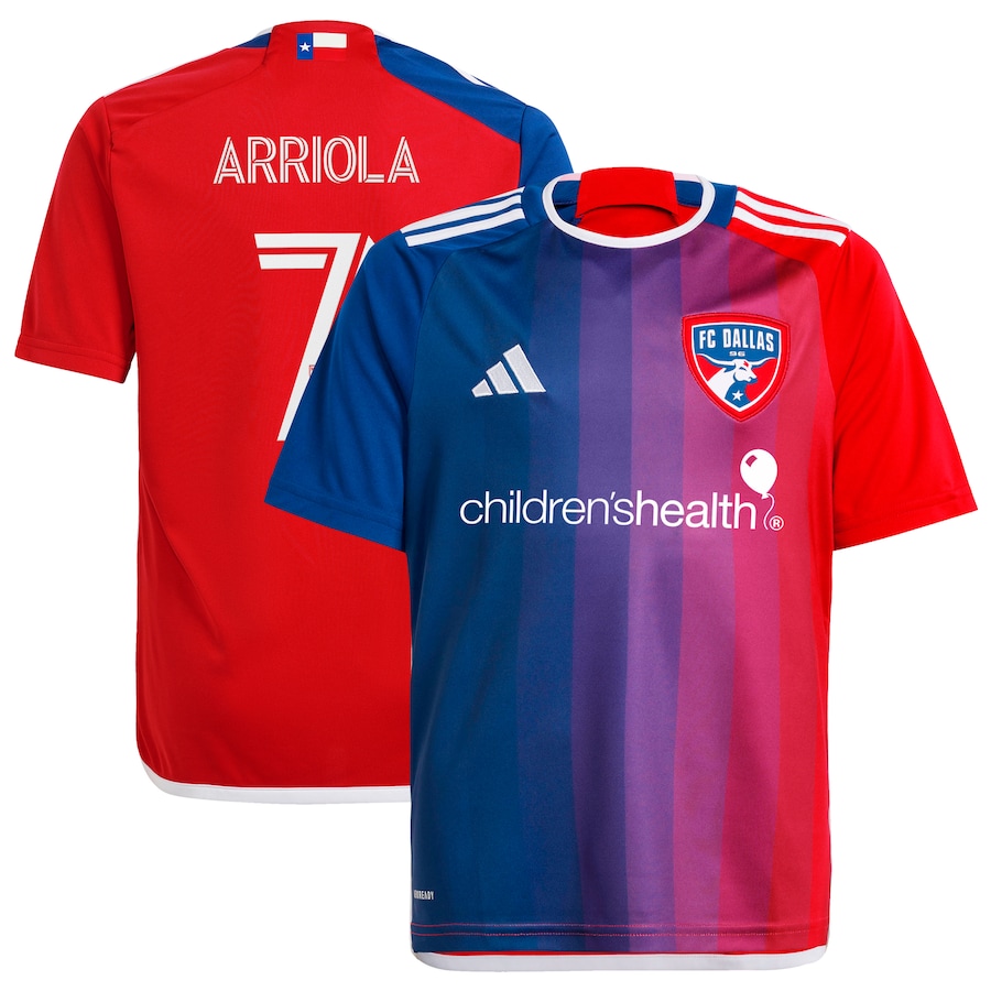 Youth FC Dallas Paul Arriola adidas Navy 2024 After Burner Replica Player Jersey - Jersey