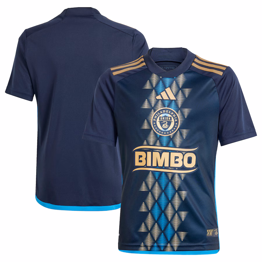 Youth Philadelphia Union  adidas Navy 2024 The XV Kit Replica Jersey - Jersey