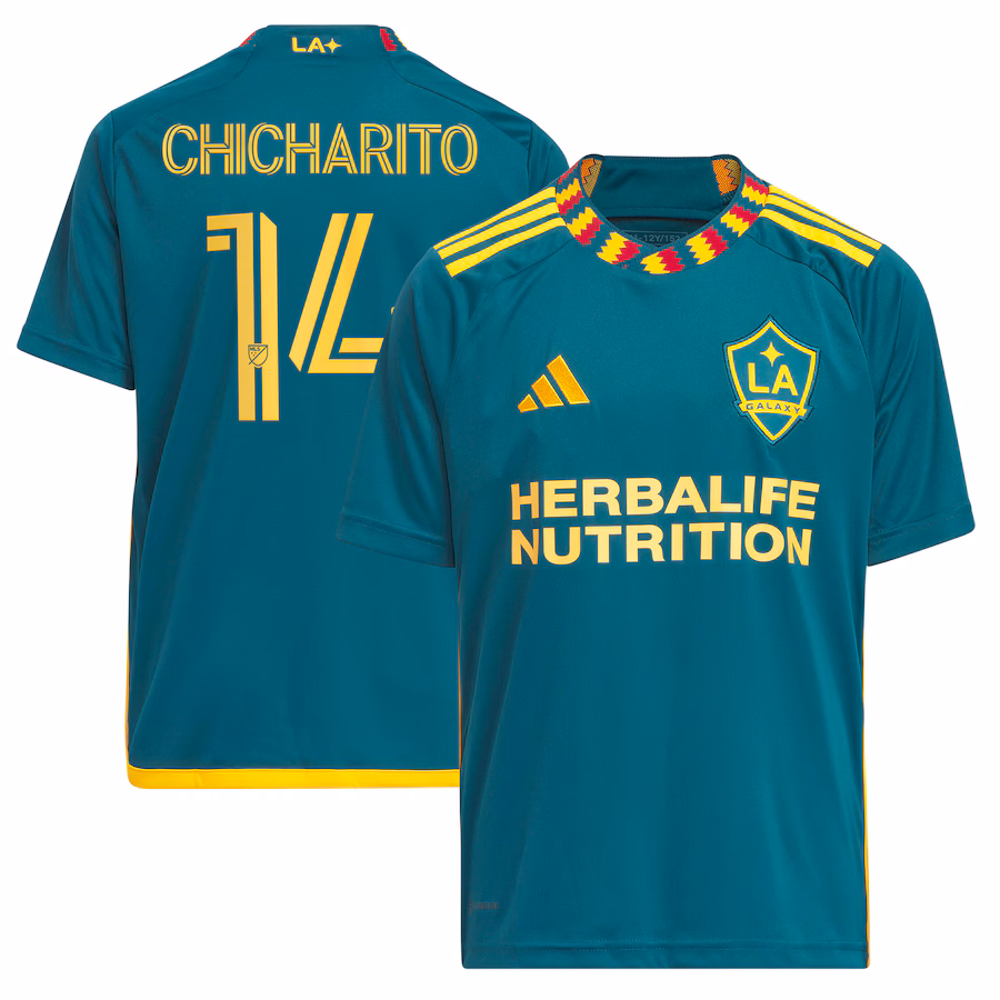 Youth LA Galaxy Chicharito adidas Green 2023 LA Kit Replica Player Jersey - Jersey