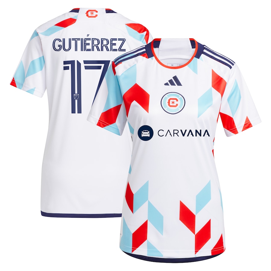 Women's Chicago Fire Brian Gutiérrez adidas White 2024 A Kit For All Replica Player Jersey - Jersey