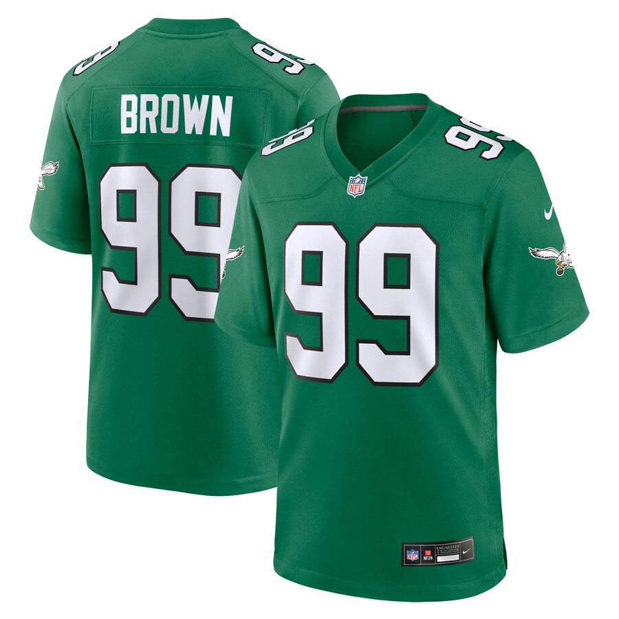 Men's Philadelphia Eagles Jerome Brown Nike Kelly Green Alternate Game Jersey - Jersey