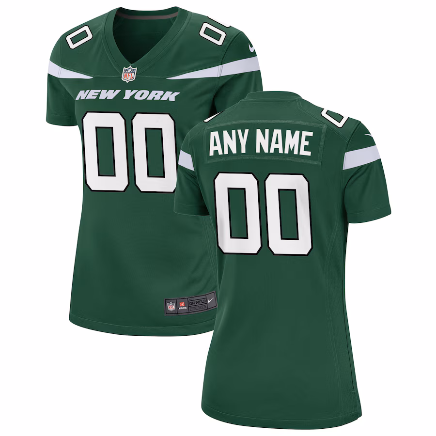 Women's Nike Gotham Green New York Jets Custom Game Jersey - Jersey