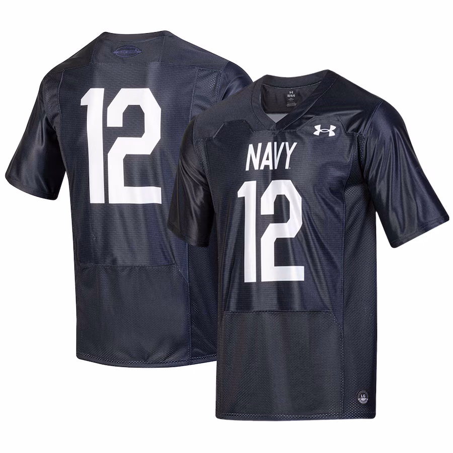 Youth Under Armour #12 Navy Navy Midshipmen Silent Service Replica Football Jersey - Jersey