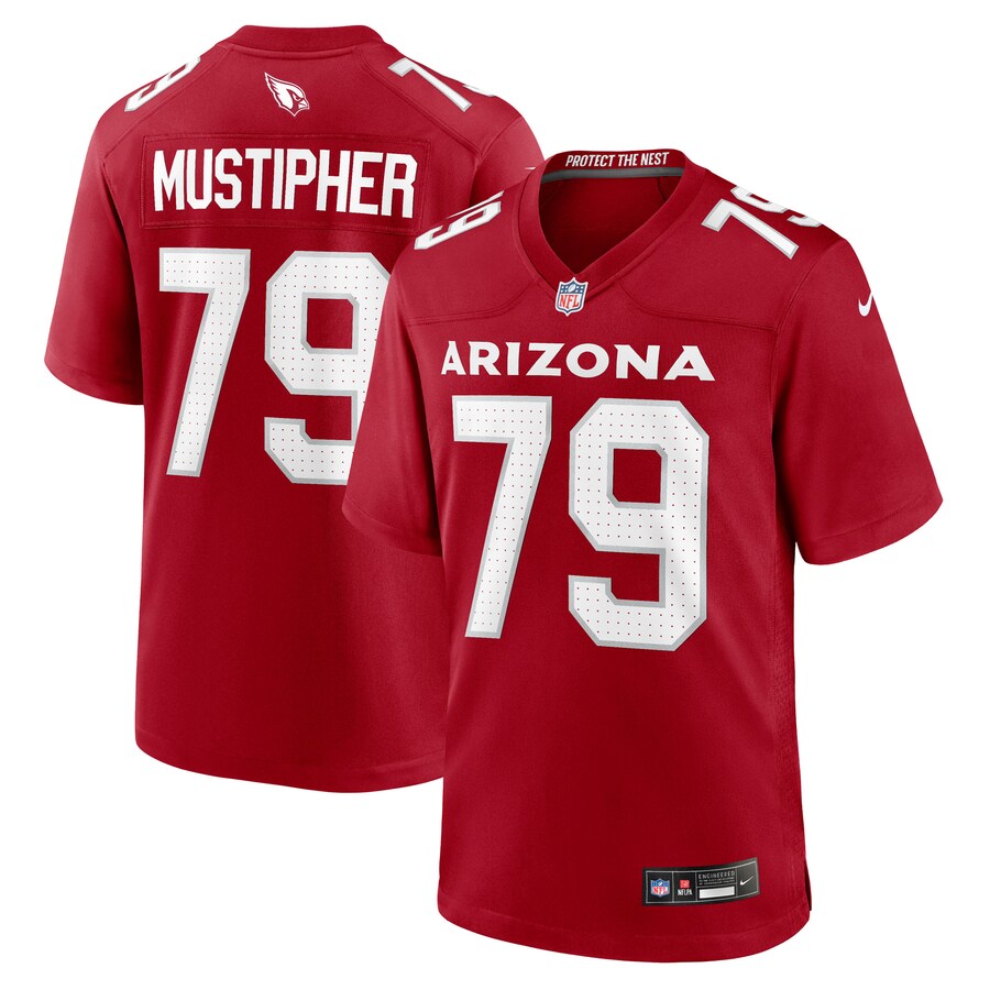 Men's Arizona Cardinals PJ Mustipher Nike Cardinal Team Game Jersey - Jersey