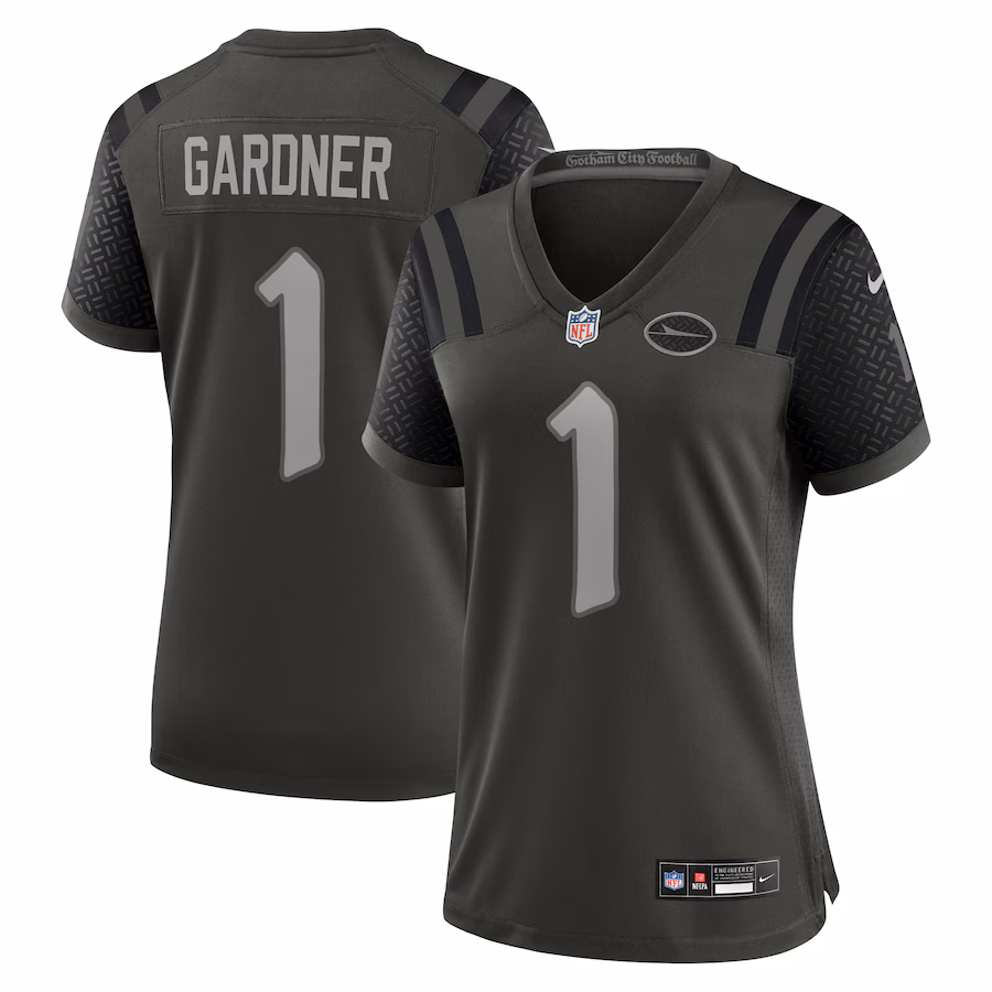 Women's New York Jets Ahmad Sauce Gardner Nike Gotham Green 2025 Rivalries Collection Game Jersey - Jersey