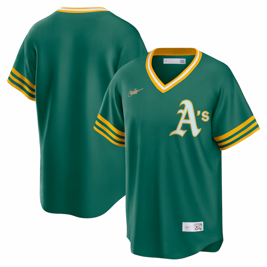 Men's Athletics Nike Kelly Green Road Cooperstown Collection Team Jersey - Jersey