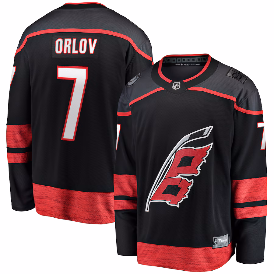Men's Carolina Hurricanes Dmitry Orlov Fanatics Black Home Breakaway Jersey - Jersey