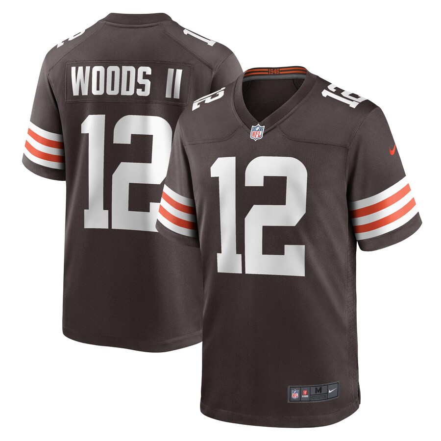 Men's Cleveland Browns Michael Woods II Nike Brown Game Player Jersey - Jersey