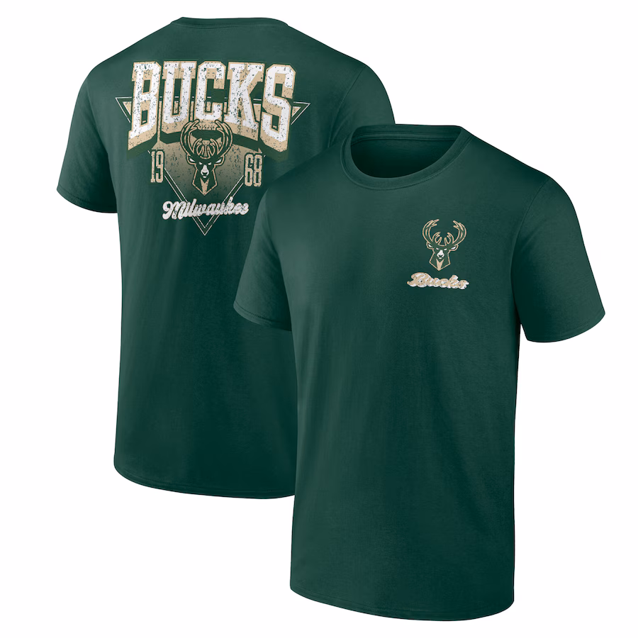 Men's Milwaukee Bucks Hunter Green Never Over T-Shirt - Jersey