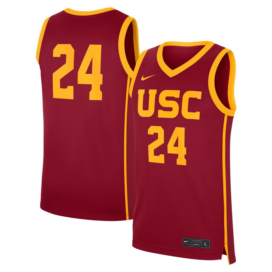 Men's Nike #24 Cardinal USC Trojans Road Replica Jersey - Jersey