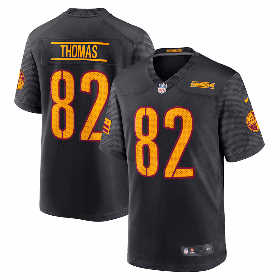 Men's Washington Commanders Logan Thomas Nike Black Alternate Game Player Jersey - Jersey