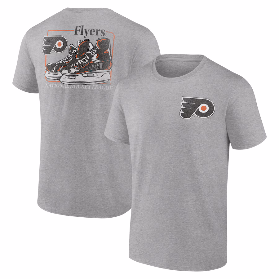 Men's Philadelphia Flyers Heather Gray Glory Skates T-Shirt - Jersey