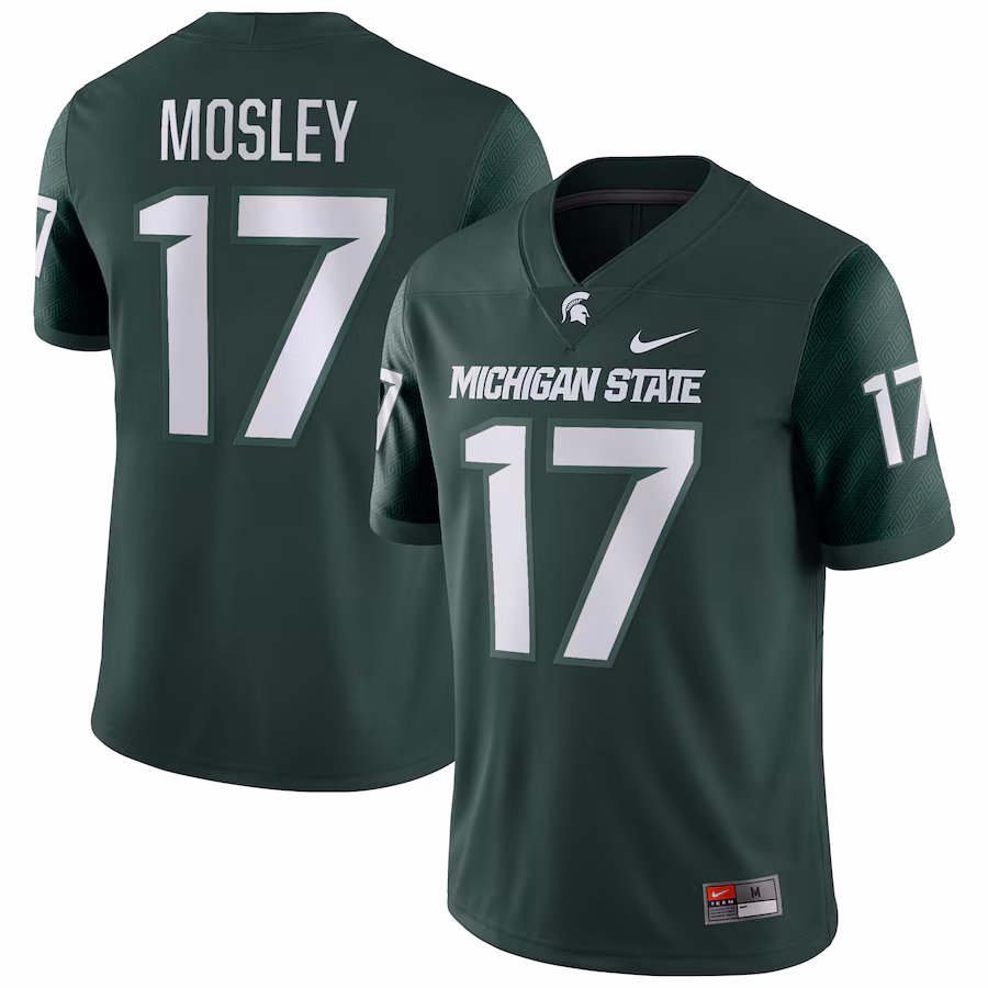 Tre Mosley Michigan State Spartans Nike Player Game Jersey - Green - Jersey