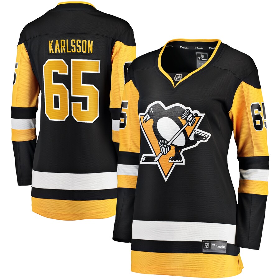 Women's Pittsburgh Penguins Erik Karlsson Fanatics Branded Black Home Breakaway Jersey - Jersey
