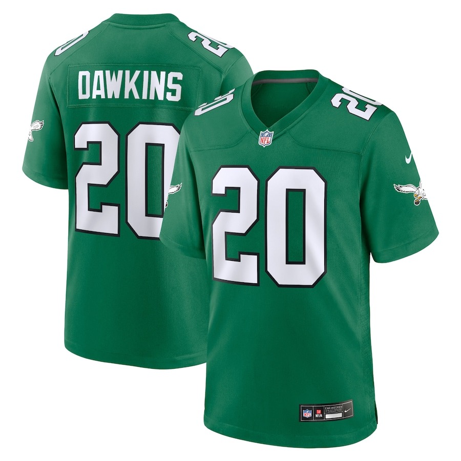 Men's Philadelphia Eagles Brian Dawkins Nike Kelly Green Alternate Retired Player Game Jersey - Jersey