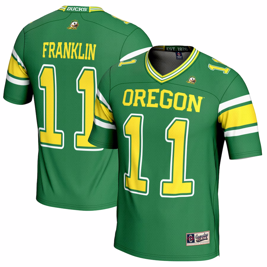 Troy Franklin Oregon Ducks GameDay Greats NIL Player Football Jersey - Green - Jersey