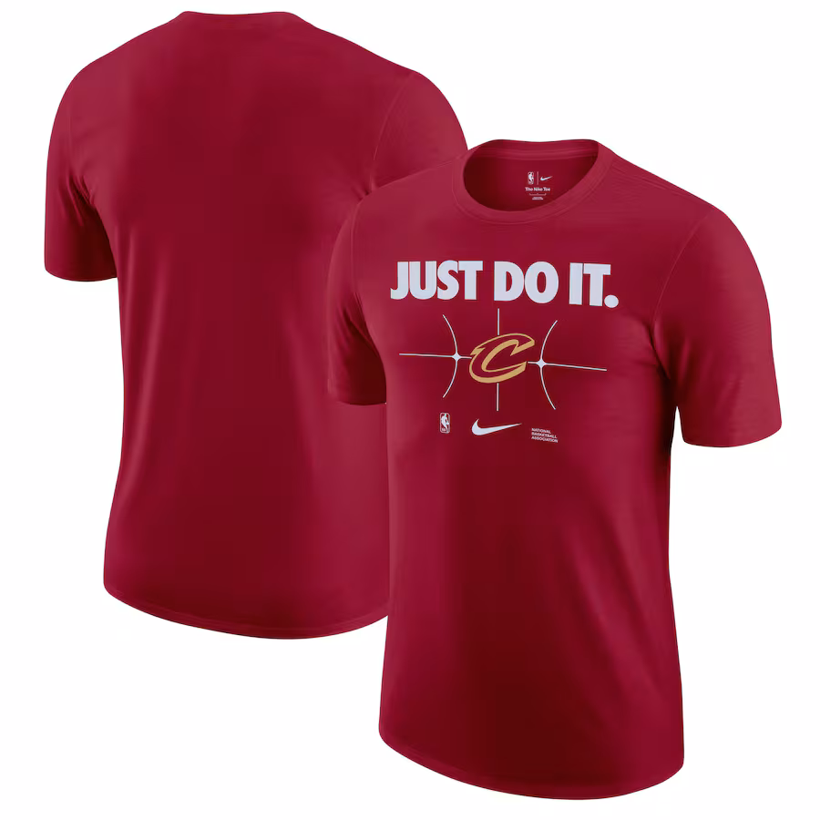 Men's Cleveland Cavaliers Nike Wine Just Do It T-Shirt - Jersey