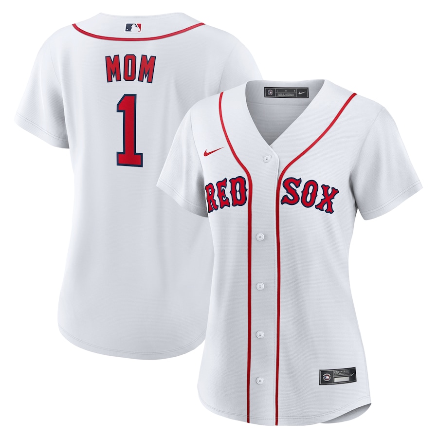Women's Boston Red Sox Nike White #1 Mom Home Replica Jersey - Jersey