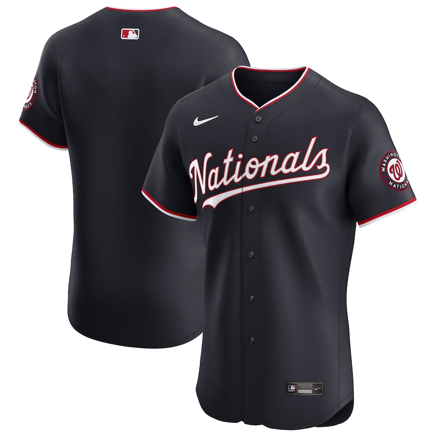 Men's Washington Nationals Nike Navy Alternate Vapor Premier Elite Patch Jersey - Jersey
