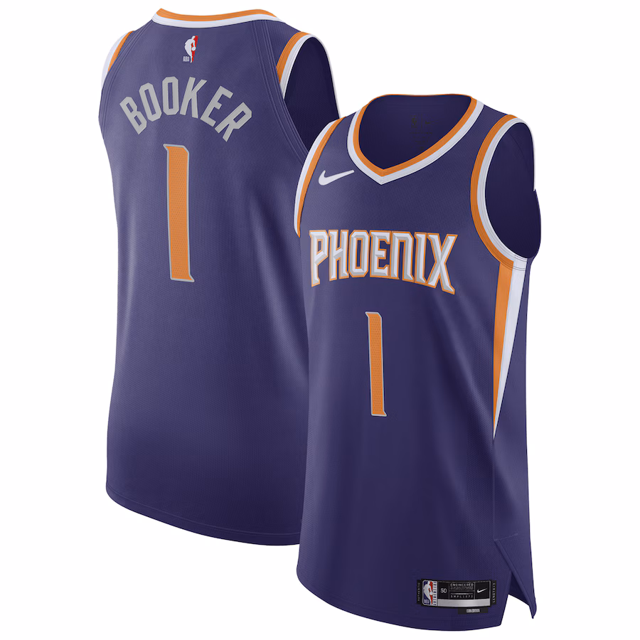 Men's Phoenix Suns Devin Booker Nike Purple Authentic Jersey - Icon Edition - Jersey