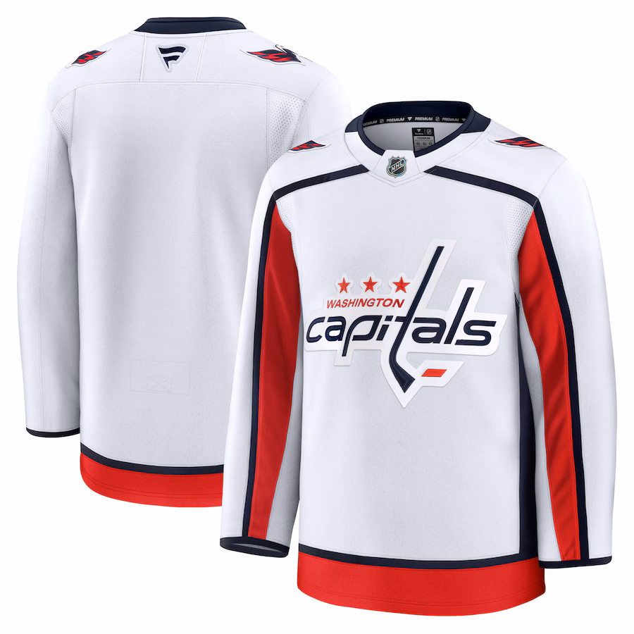 Men's Washington Capitals Fanatics White Away Premium Jersey - Jersey
