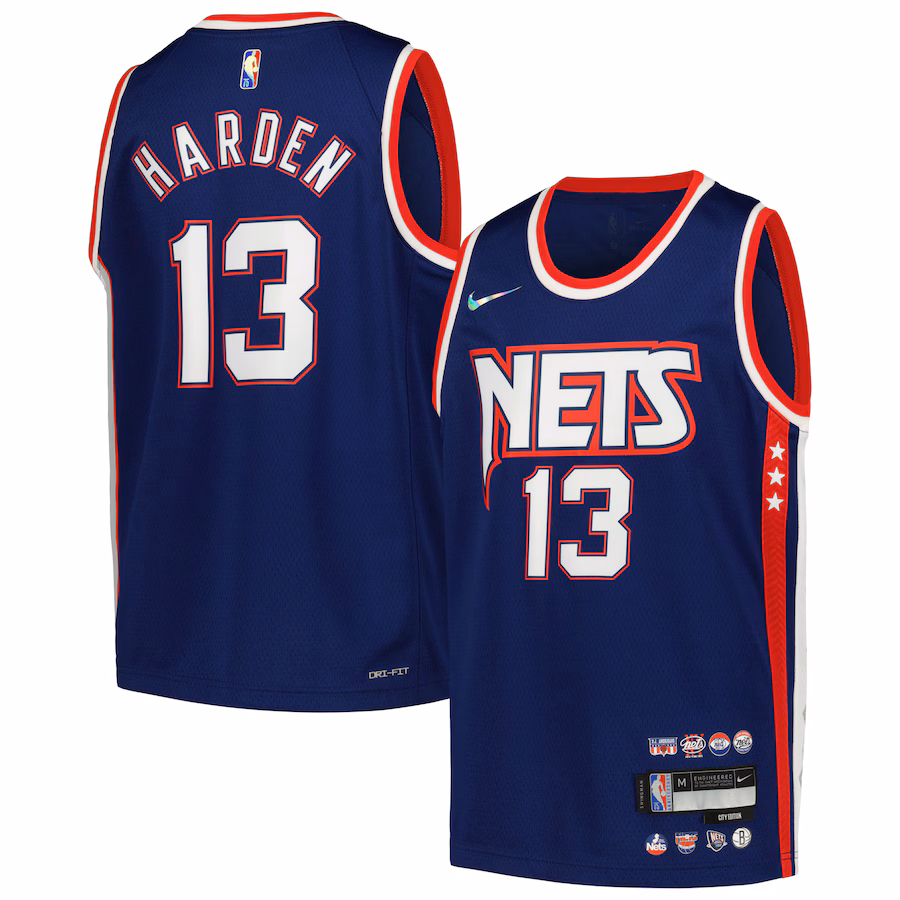 Youth Brooklyn Nets James Harden Nike Navy Swingman Jersey - City Edition - Jersey