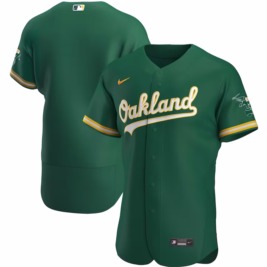 Men's Oakland Athletics Nike Kelly Green Authentic Team Jersey - Jersey
