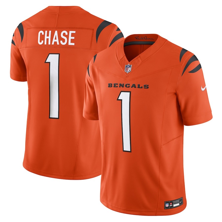 Men's Cincinnati Bengals Ja'Marr Chase Nike Orange Vapor F.U.S.E. Limited Jersey - Jersey