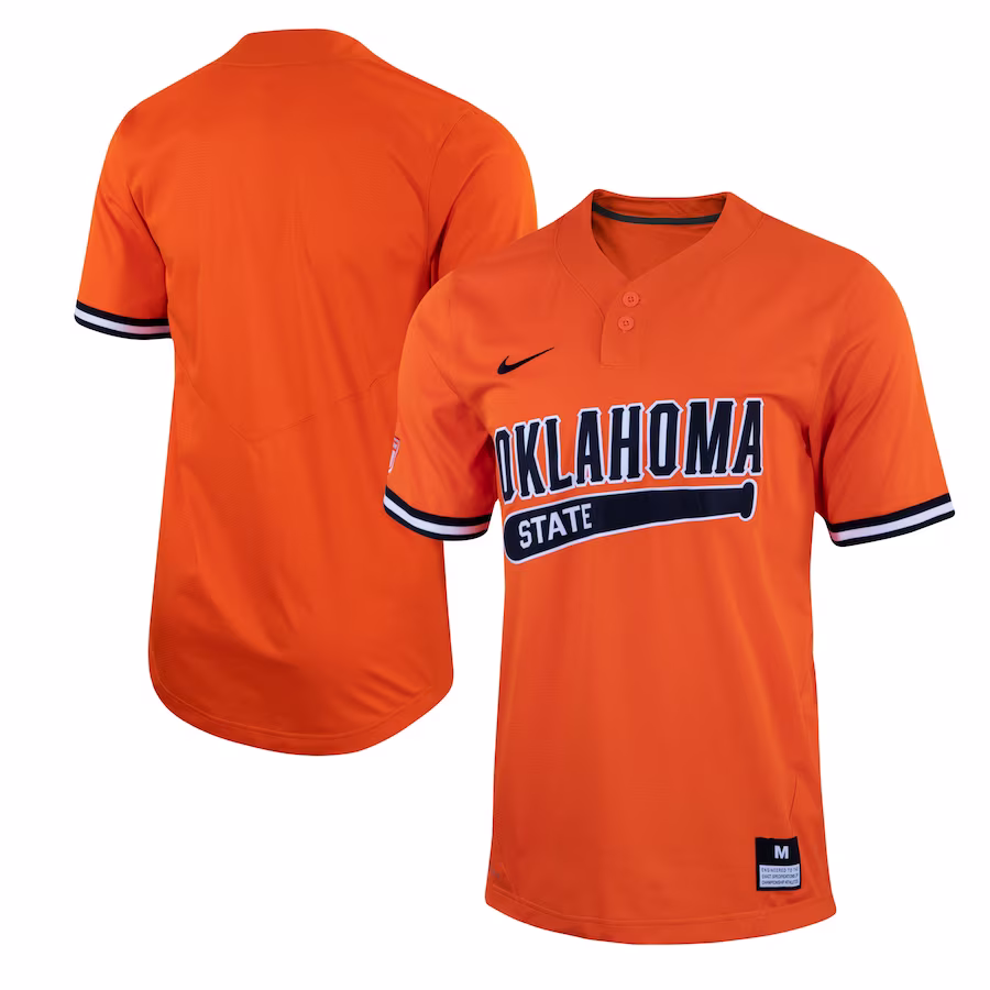 Oklahoma State Cowboys Nike Two-Button Replica Baseball Jersey - Orange - Jersey