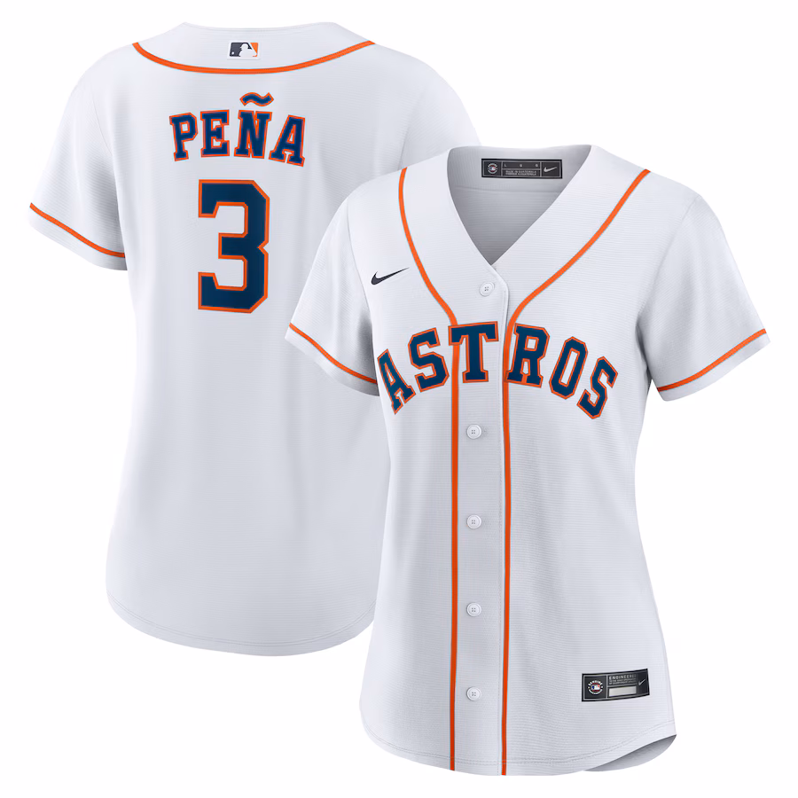 Women's Houston Astros Jeremy Peña Nike White Home Replica Jersey - Jersey