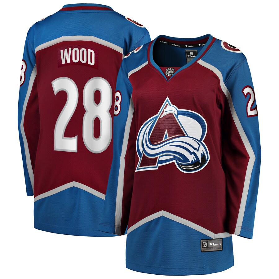 Women's Colorado Avalanche Miles Wood Fanatics Branded Maroon Home Breakaway Player Jersey - Jersey