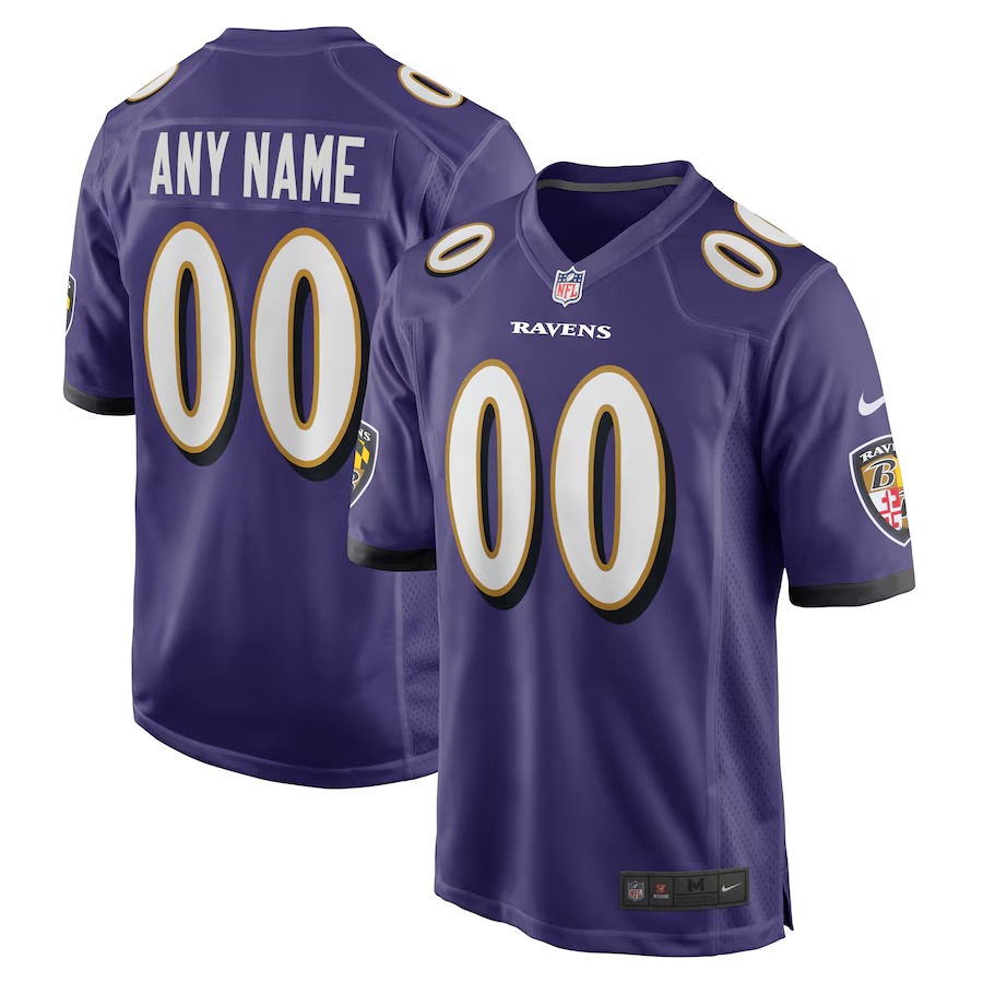 Youth Baltimore Ravens Nike Purple Custom Game Jersey - Jersey